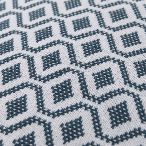 Viana cushion cover, teal & white, 100% cotton | URBANARA cushion covers