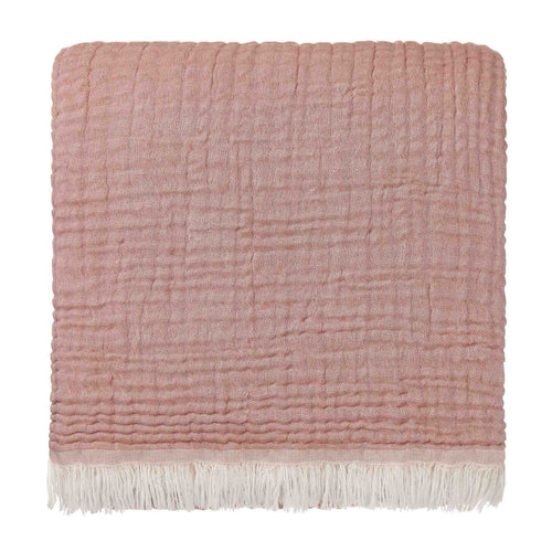 Couco blanket, rouge & natural, 100% cotton | URBANARA cotton blankets