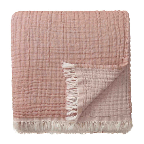 Couco blanket, rouge & natural, 100% cotton