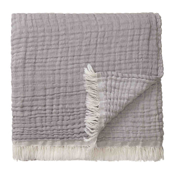 Couco Cotton Blanket light grey & grey, 100% cotton
