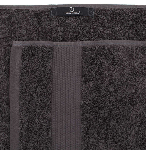 Alvito hand towel, charcoal, 100% zero twist cotton |High quality homewares