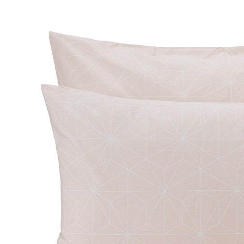 Renforce Bed Linen Set Albufeira powder pink & white, 100% cotton | URBANARA cotton bedding