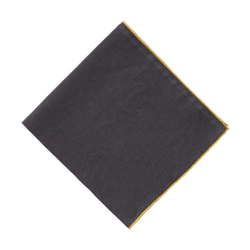 Alvalade Napkin Set dark grey & bright mustard, 100% linen | URBANARA napkins