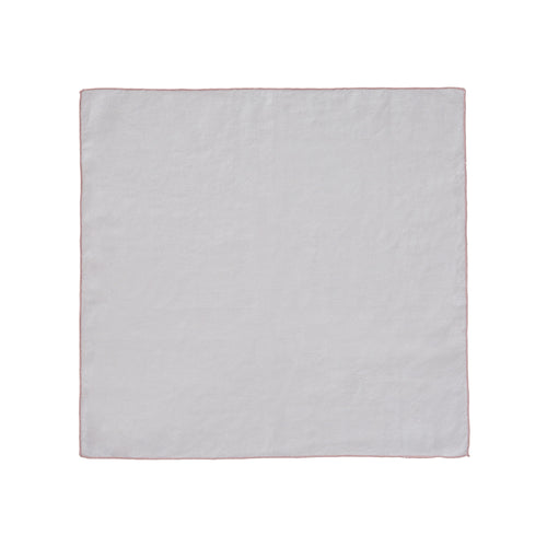 Alvalade Napkin Set light grey & powder pink, 100% linen | URBANARA napkins