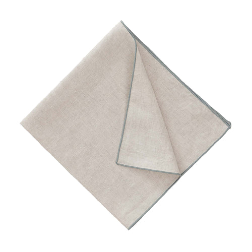 Alvalade Napkin Set natural & green grey, 100% linen