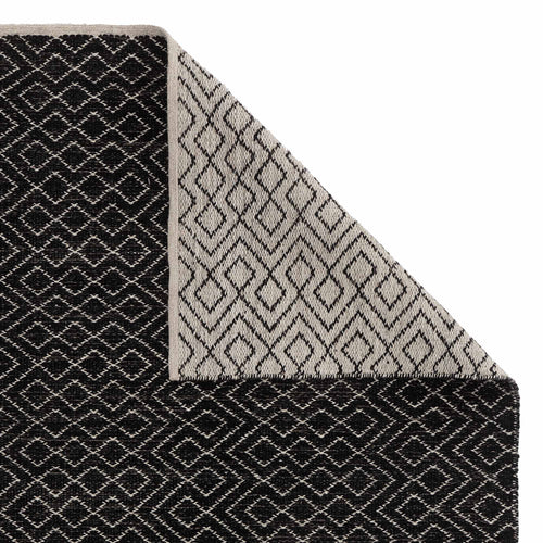 Amini Wool Rug black & off-white, 100% new wool