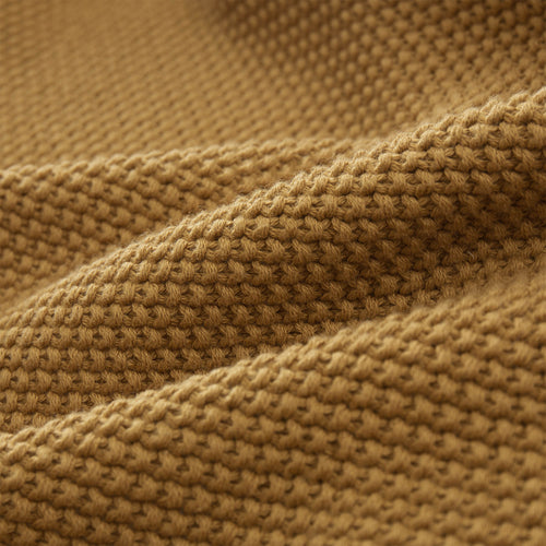 Antua Cotton Blanket bright mustard, 100% cotton | URBANARA cotton blankets