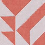 Arua beach towel in papaya & white & ultramarine, 100% cotton |Find the perfect beach towels