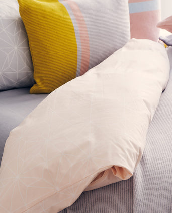 Renforce Bed Linen Set Albufeira powder pink & white, 100% cotton