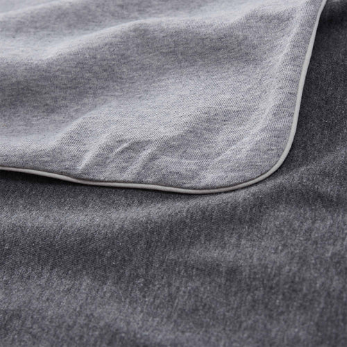 Coria pillowcase, light grey melange & charcoal melange & grey, 100% cotton |High quality homewares