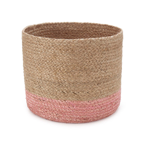Dasai Basket natural & pink, 100% jute