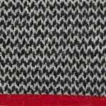 Foligno blanket, black & cream & red, 100% cashmere wool |High quality homewares