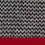 Foligno Cashmere Scarf black & cream & red, 100% cashmere wool | Find the perfect hats & scarves