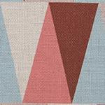 Havant cushion cover in papaya & cognac & ice blue, 100% linen |Find the perfect cushion covers