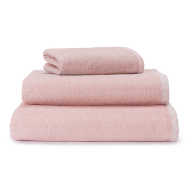 Ilhavo Towel dusty pink & natural white, 100% organic cotton
