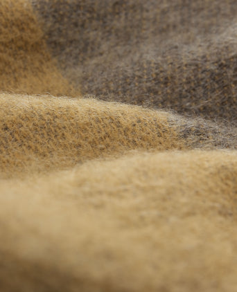Karby Wool Blanket mustard & grey, 100% new wool