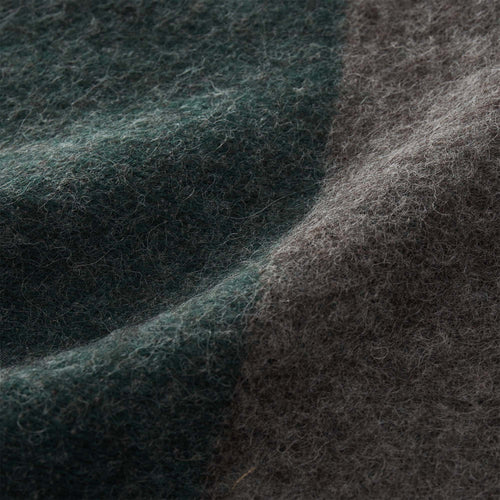 Karby Wool Blanket dark green & grey melange, 100% new wool | Find the perfect wool blankets