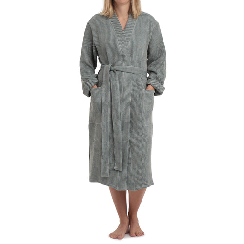 Kotra Bathrobe [Grey green/Natural]