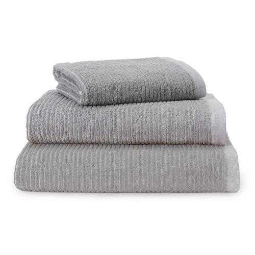 Louzela Towel grey & white, 100% organic cotton
