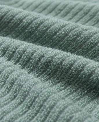 Louzela Beach Towel light grey green & white, 100% organic cotton