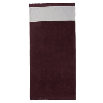 Luni beach towel, aubergine, 100% cotton