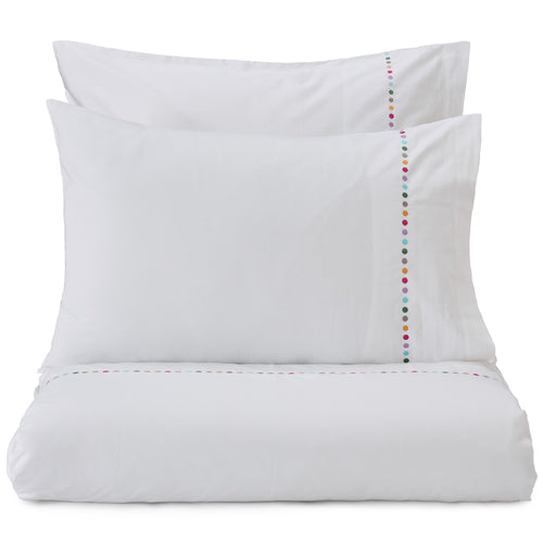 Mahina Pillowcase white & multicolour, 100% cotton