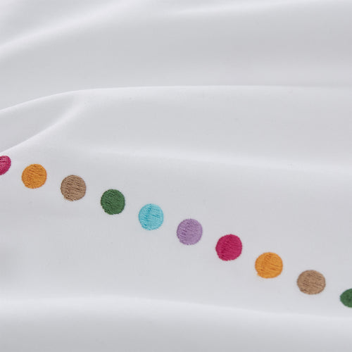 Mahina Pillowcase white & multicolour, 100% cotton | URBANARA sateen bedding