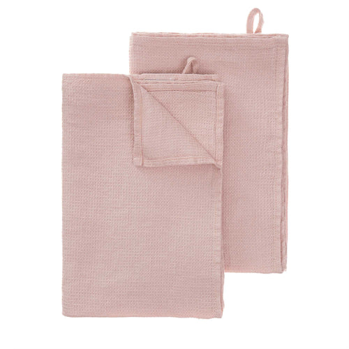Minija tea towel, powder pink, 100% linen