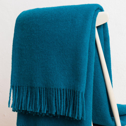 Miramar Wool Blanket in teal | Home & Living inspiration | URBANARA