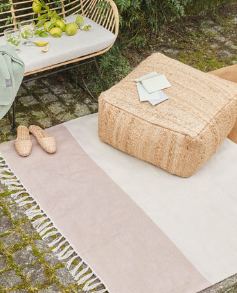 Doormat Tumla Ochre & Natural white & Natural, 100% Recycled PET