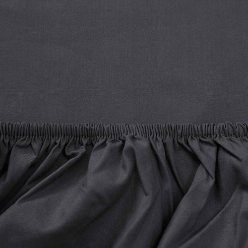 Perpignan Topper Fitted Sheet grey, 100% cotton | URBANARA fitted sheets