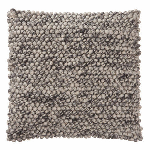 Ravi Cushion off-white & grey, 70% new wool & 30% viscose & 100% cotton