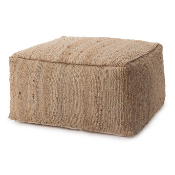 Sanchi Pouffe natural, 90% jute & 10% cotton