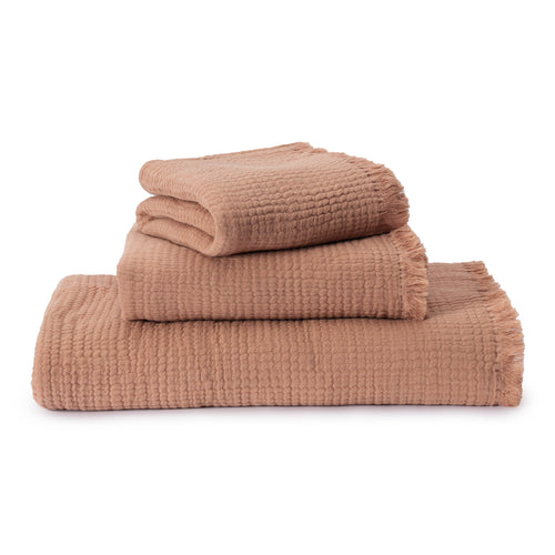 Seia Cotton Towel [Pale terracotta]