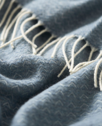 Siljan Cashmere Blanket [Teal melange]