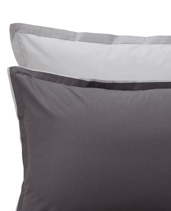 Abiul pillowcase, grey & light grey, 100% combed cotton