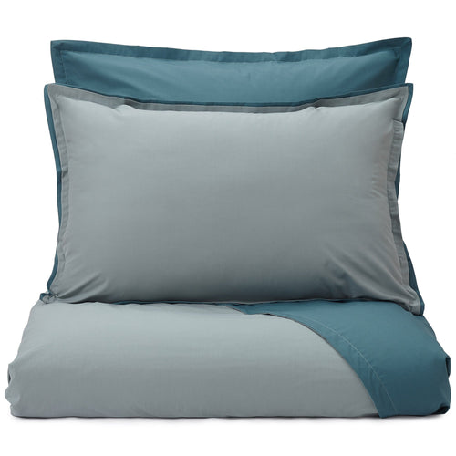 Abiul pillowcase, green grey & teal, 100% combed cotton