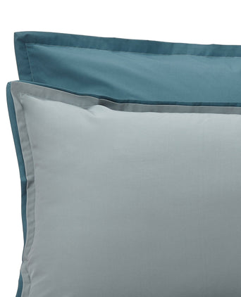 Abiul duvet cover, green grey & teal, 100% combed cotton