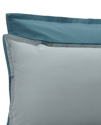 Abiul pillowcase, green grey & teal, 100% combed cotton