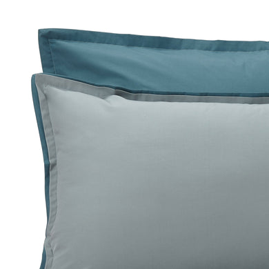 Abiul pillowcase, green grey & teal, 100% combed cotton