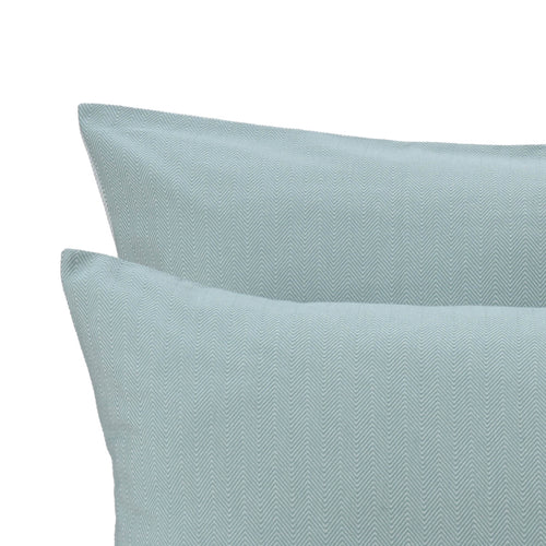 Agrela Pillowcase in green grey & off-white | Home & Living inspiration | URBANARA