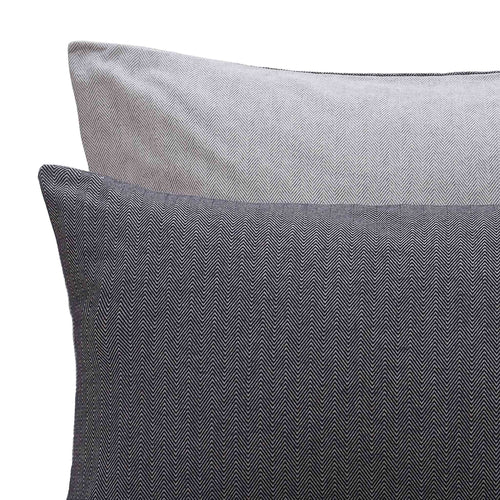 Agrela Flannel Bed Linen charcoal & light grey, 100% cotton | URBANARA flannel bedding