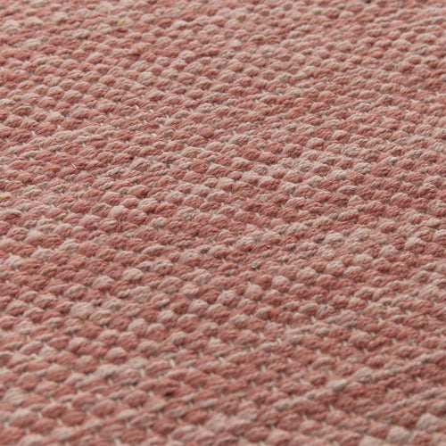 Akora rug, dusty pink melange, 100% cotton | URBANARA cotton rugs