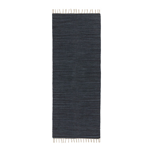 Akora runner, denim blue melange, 100% cotton | URBANARA runners