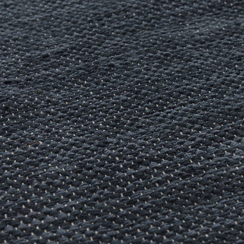 Akora rug, denim blue melange, 100% cotton | URBANARA cotton rugs