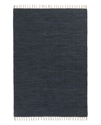 Akora rug, denim blue melange, 100% cotton