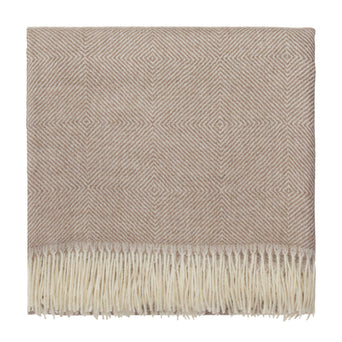 Alanga Alpaca Blanket [Light brown & Off-white]