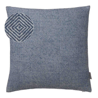 Alanga cushion cover, denim blue & off-white, 100% baby alpaca wool