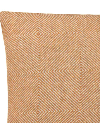 Alanga cushion cover, mustard & off-white, 100% baby alpaca wool