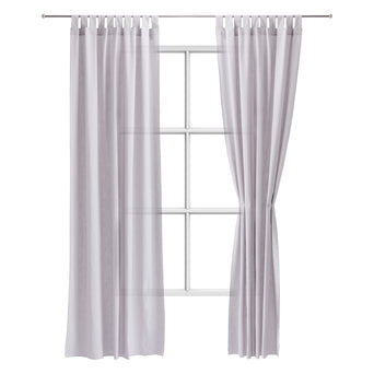 Alentejo Curtain Set silver grey, 100% cotton